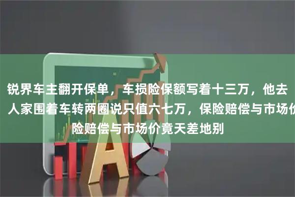 锐界车主翻开保单，车损险保额写着十三万，他去问二手车商，人家围着车转两圈说只值六七万，保险赔偿与市场价竟天差地别